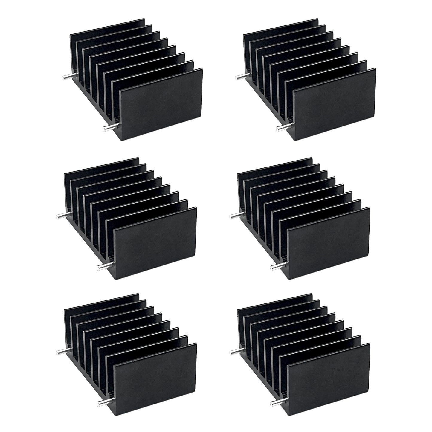 TO-220 Aluminum Heatsink for MOS Tube Triode 25x36x16mm/ 0.98"x1.42"x0.63" TO220 Heat Sink with 2 Support Pin for Cooling MOSFET Transistor Diodes Voltage Regulators, Black