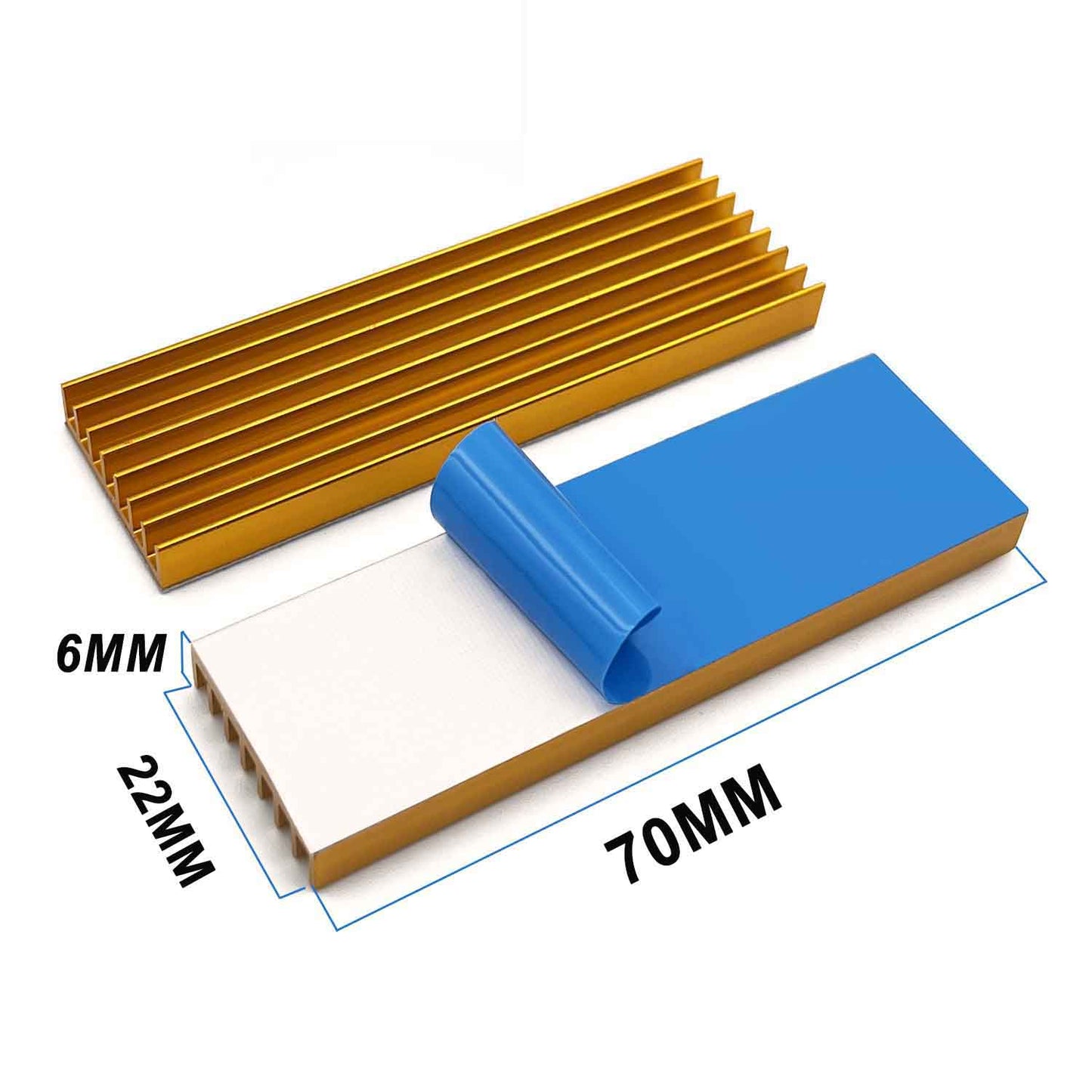M.2 SSD Heatsink 70x22x6mm /2.76"x0.87"x0.24" with Thermal Pad for Heat Sink PC/PS5 M.2 PCIE NVMe SSD or M.2 SATA SSD