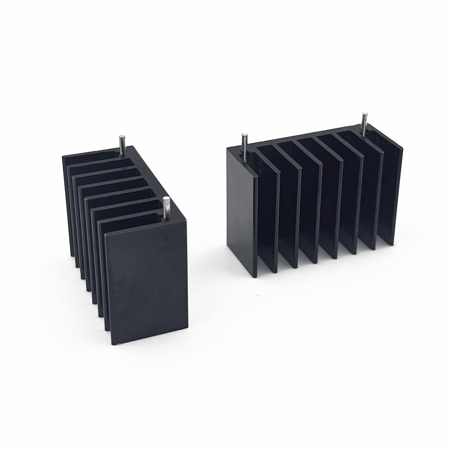 TO-220 Aluminum Heatsink for MOS Tube Triode 25x36x16mm/ 0.98"x1.42"x0.63" TO220 Heat Sink with 2 Support Pin for Cooling MOSFET Transistor Diodes Voltage Regulators, Black