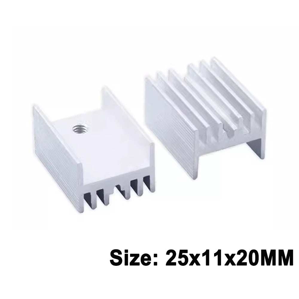 TO-220 Heat Sink 20*15*11mm Triode Aluminum Heatsink With Pin for Voltage Regulator, MOSFET Transistor (20mm/ 25mm/ 30mm x15mmx11mm)