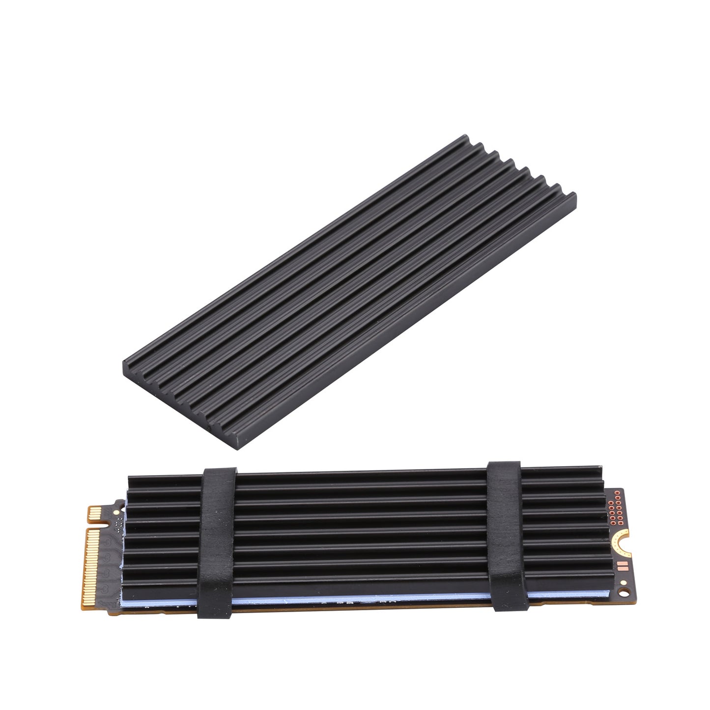 M.2 Heatsink Black with Silicone m.2 Thermal Pad DIY for 2280 M.2 PCIe 4.0/3.0 NVMe SSD
