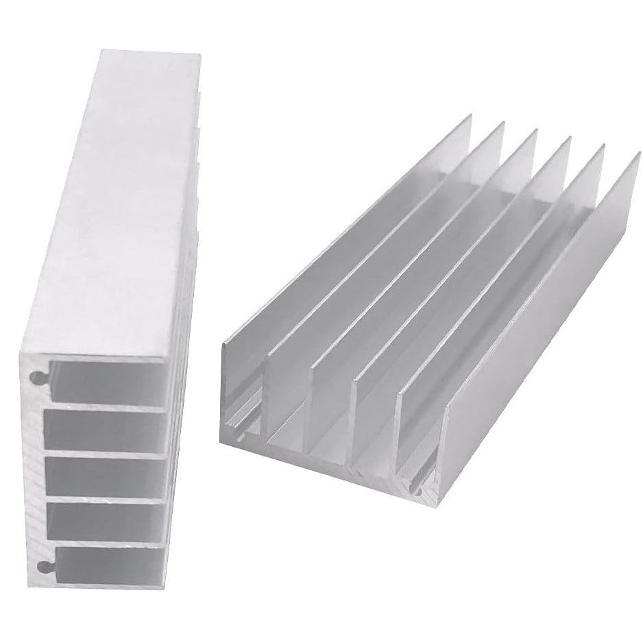 Aluminum Heat Sink 120x40x20mm / 4.72x1.57x0.79 inch Cooling Fin Comb Power Radiator Slotted Dissipation Cooler for Electronic Chips CPU Power Amplifier IC Module