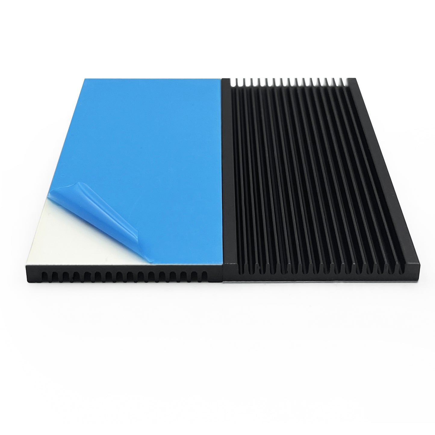 Heatsink Aluminum 100 x 45 x 5mm Thin Heat Sink with Thermal Conductive Adhesive Tape Cooling Fin for Cooler Electronics CPU Led Black