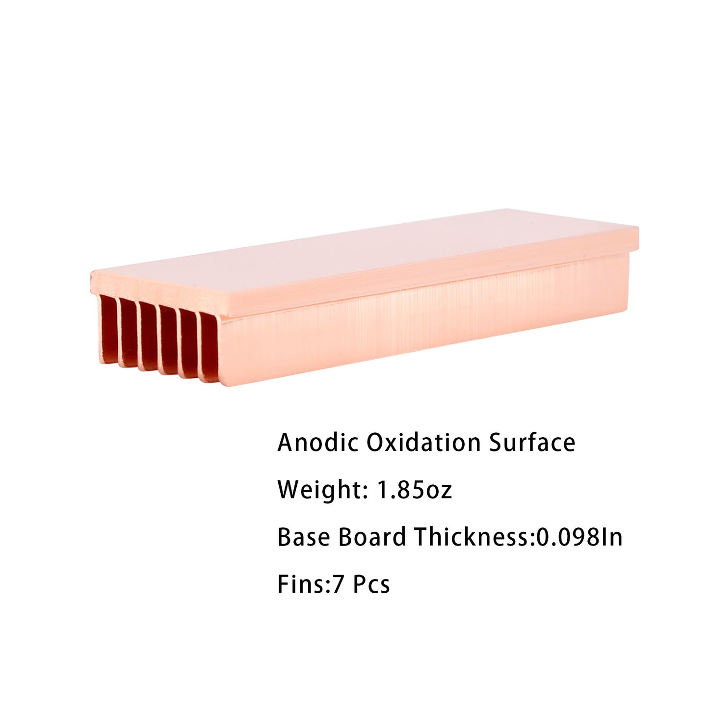 M.2 Heatsink Pure Copper Nvme ssd Heat Sink 7 Fins with Thermal Silicone pad for PC / PS5 M.2 PCIE NVMe SSD or M.2 SATA SSD