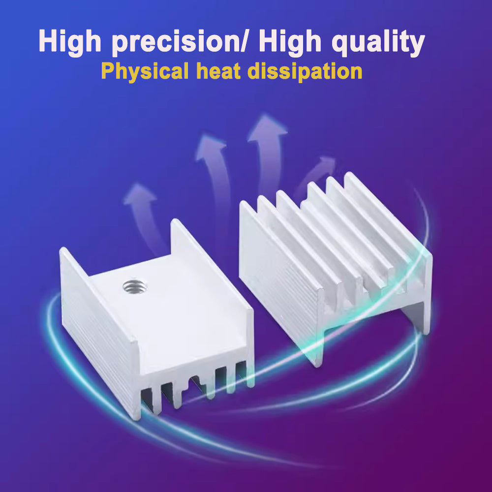 TO-220 Heat Sink 20*15*11mm Triode Aluminum Heatsink With Pin for Voltage Regulator, MOSFET Transistor (20mm/ 25mm/ 30mm x15mmx11mm)
