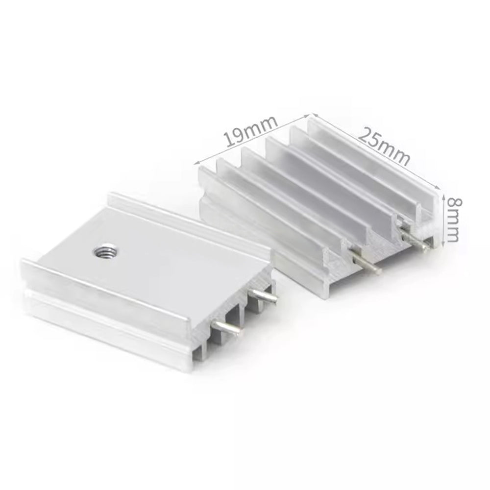 T0-220 Heat Sink 25×19×8mm Triode Heat Sink IC Heat Conductor