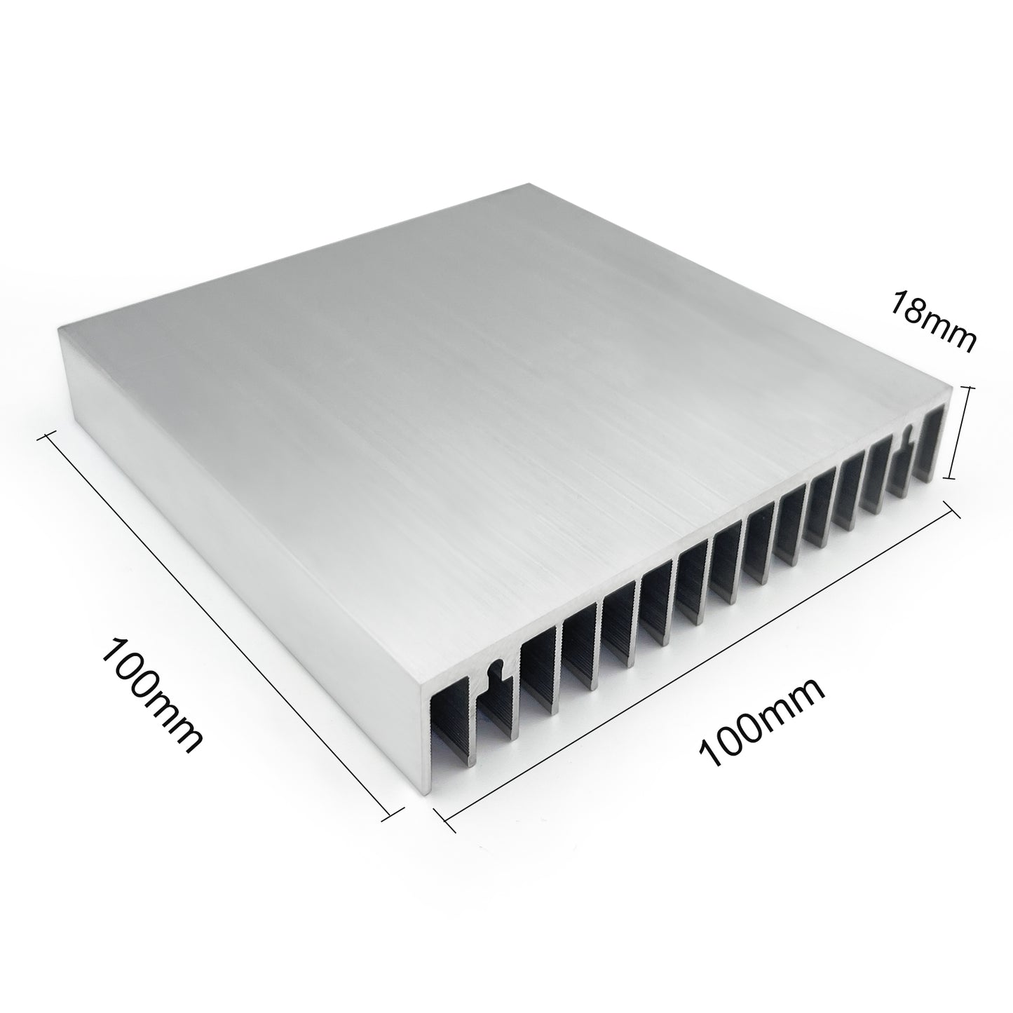 100mm Heatsink 100x100x18mm/ 3.94''x3.94''x0.71'' Heat Sinks Radiator for Circuit Board Transistor Semiconductor Devices Control System Multimedia Components Equipment with 16 Fins - Sliver