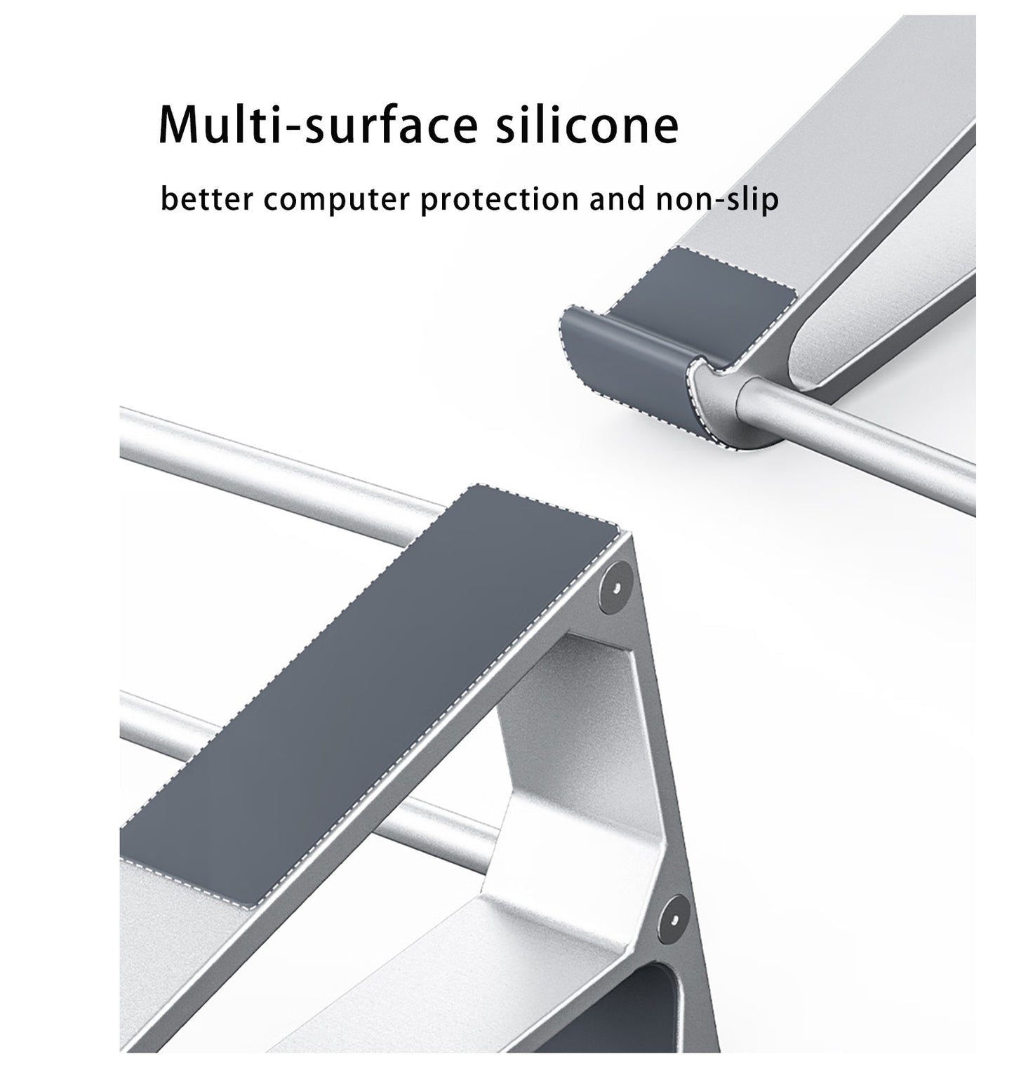 Laptop Stand, Aluminum Vertical Laptop Computer Stand,Ventilated Laptop Riser Notebook Holder Stand Compatible with MacBook Air Pro, Dell XPS, HP, Lenovo More 11 14 15.6 16 Inch Silver