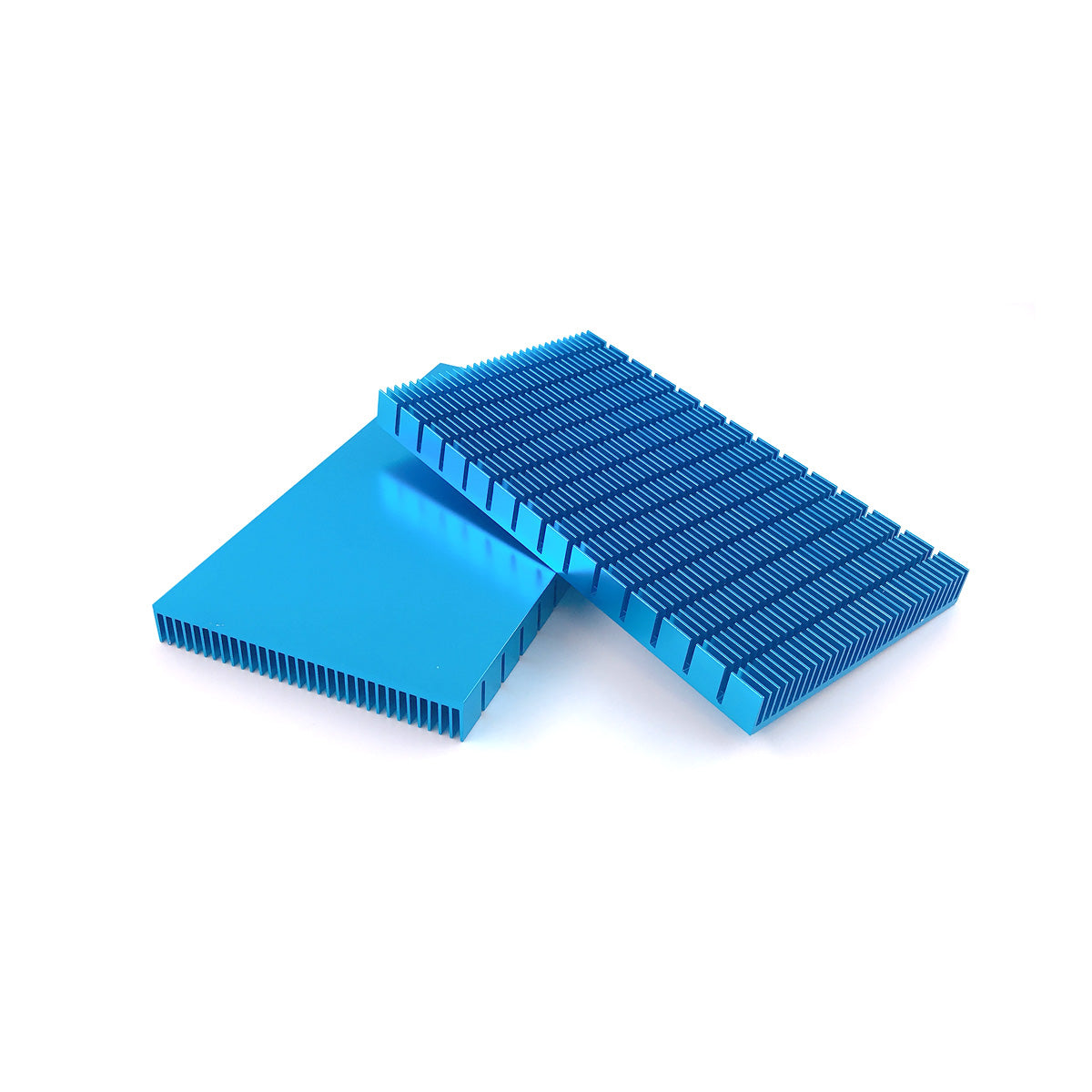 Large Aluminum Heat Sink 150x85x12mm / 5.9x3.35x0.47 inch Blue Tone Heatsinks Module Cooler Cooling Fins Board Radiator for PCB Board LED Motherboard