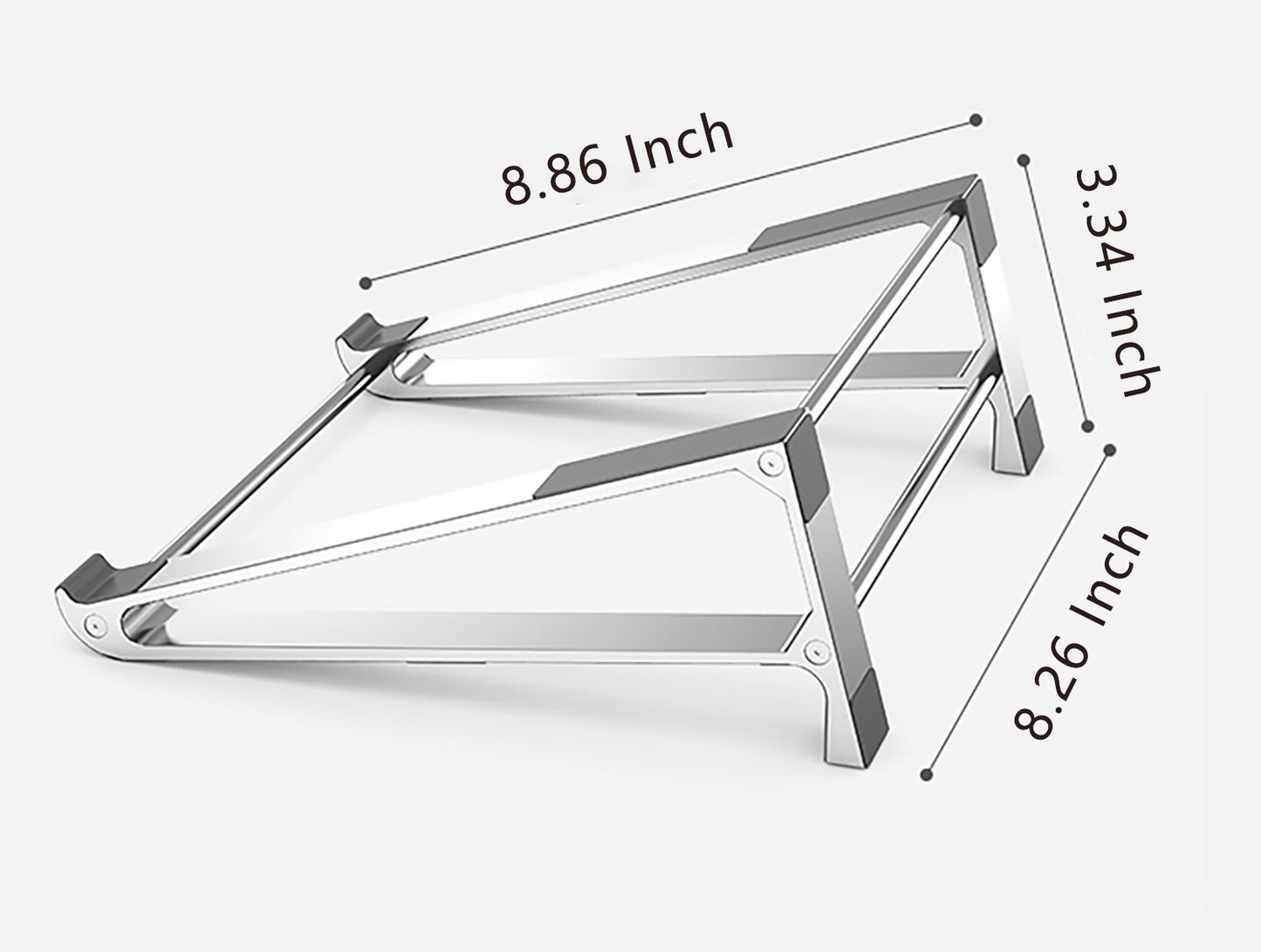 Laptop Stand, Aluminum Vertical Laptop Computer Stand,Ventilated Laptop Riser Notebook Holder Stand Compatible with MacBook Air Pro, Dell XPS, HP, Lenovo More 11 14 15.6 16 Inch Silver