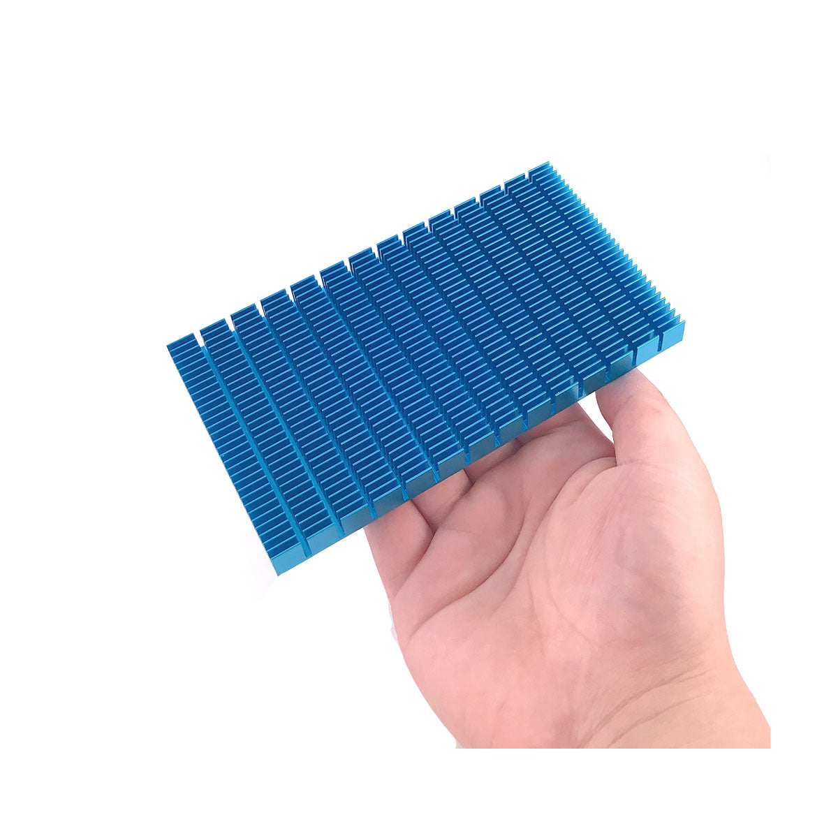 Large Aluminum Heat Sink 150x85x12mm / 5.9x3.35x0.47 inch Blue Tone Heatsinks Module Cooler Cooling Fins Board Radiator for PCB Board LED Motherboard