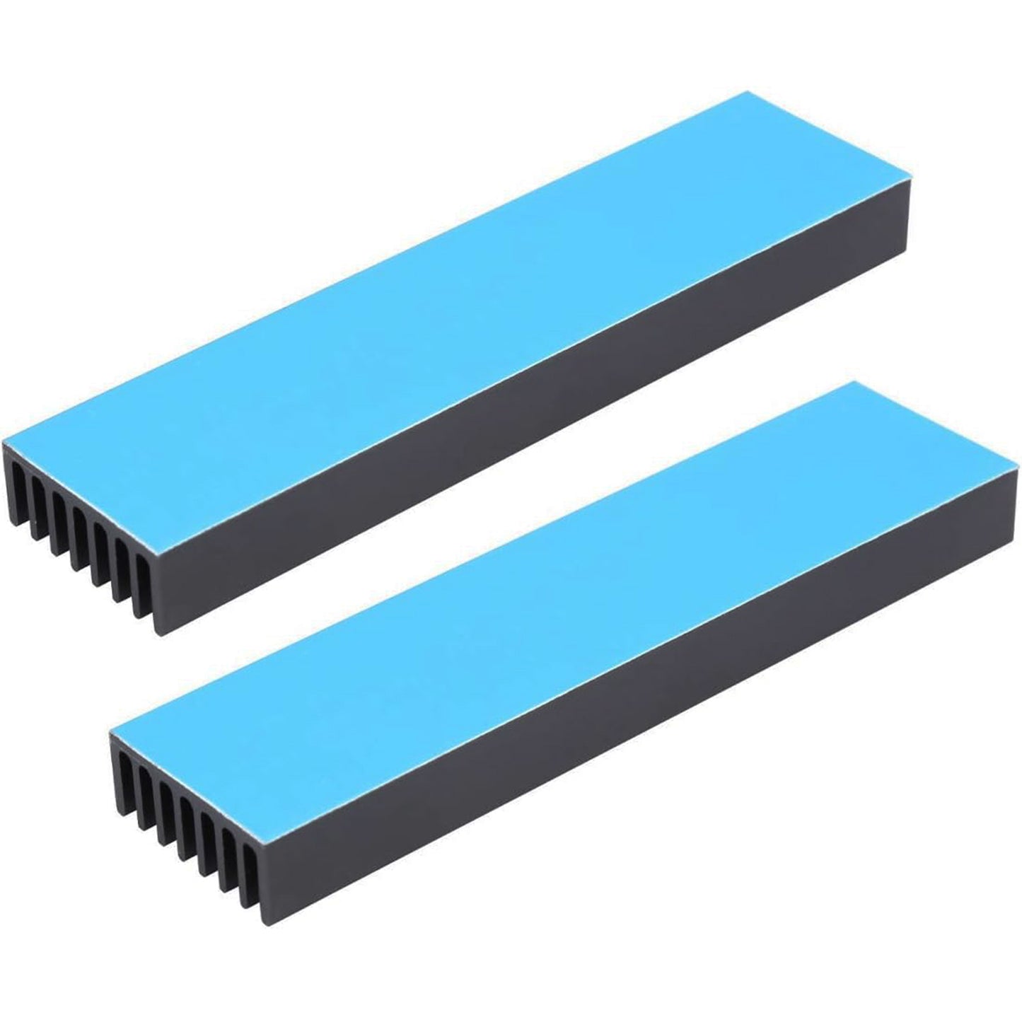 Aluminum Heatsink 100mmx25mmx10mm / 4x1x0.4 Inch with Pre Thermal Conductive Tape - Black
