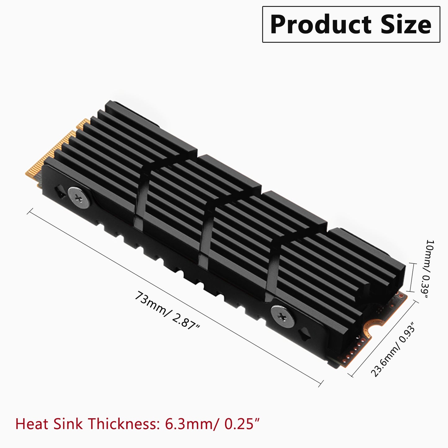 M.2 Heatsink NVMe SSD PS5 Heat Sink Computer PC PCIE M2 2280 SSD Cooler with Thermal Silicone Pad