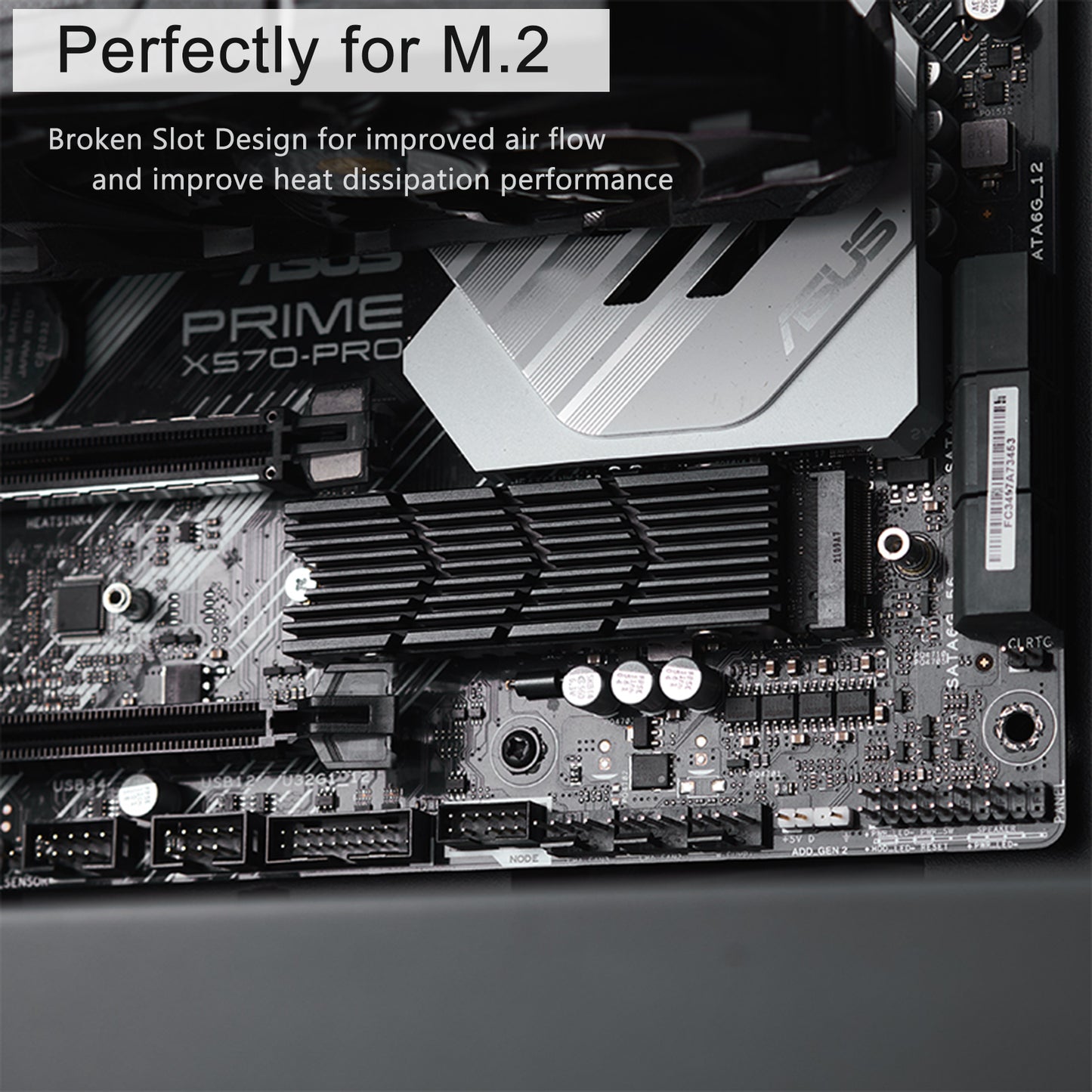 M.2 Heatsink NVMe SSD PS5 Heat Sink Computer PC PCIE M2 2280 SSD Cooler with Thermal Silicone Pad