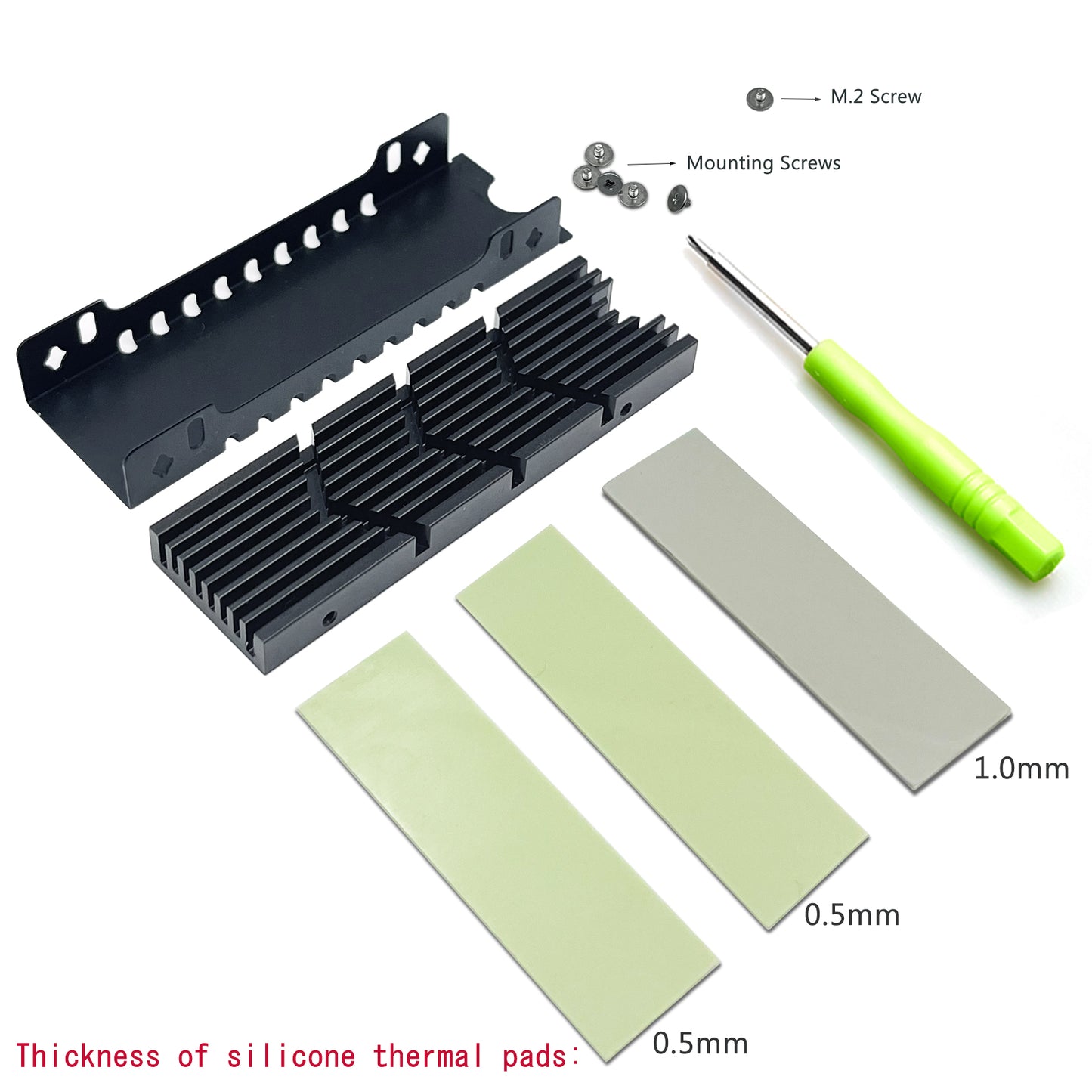 M.2 Heatsink NVMe SSD PS5 Heat Sink Computer PC PCIE M2 2280 SSD Cooler with Thermal Silicone Pad