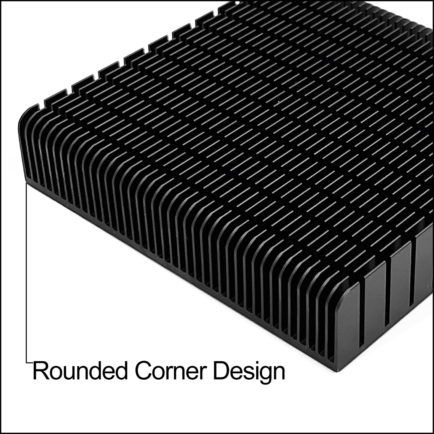 Large Heatsink Aluminum 3.94x3.94x0.79inch / 100x100x20mm + Thermal Conductive Adhesive Tape