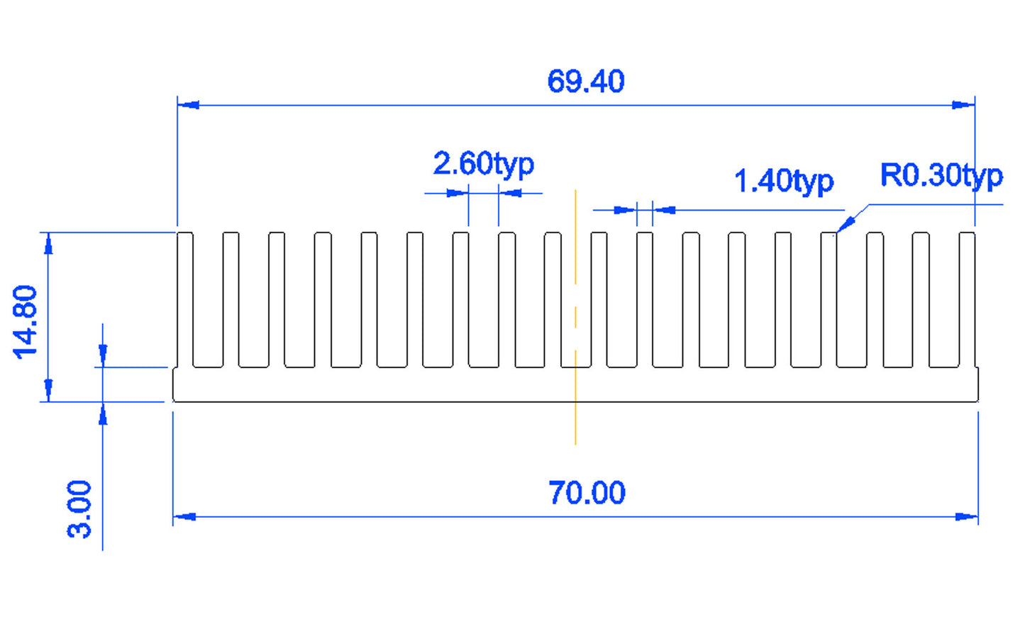 Aluminum Heat Sink with Thermal Conductive Adhesive Tape - 70mm×70mm×15mm Square High Power Heatsink Passive Cooling Dissipation for Computer PC Power Supplies Hard Disks Peltier Module Electronics