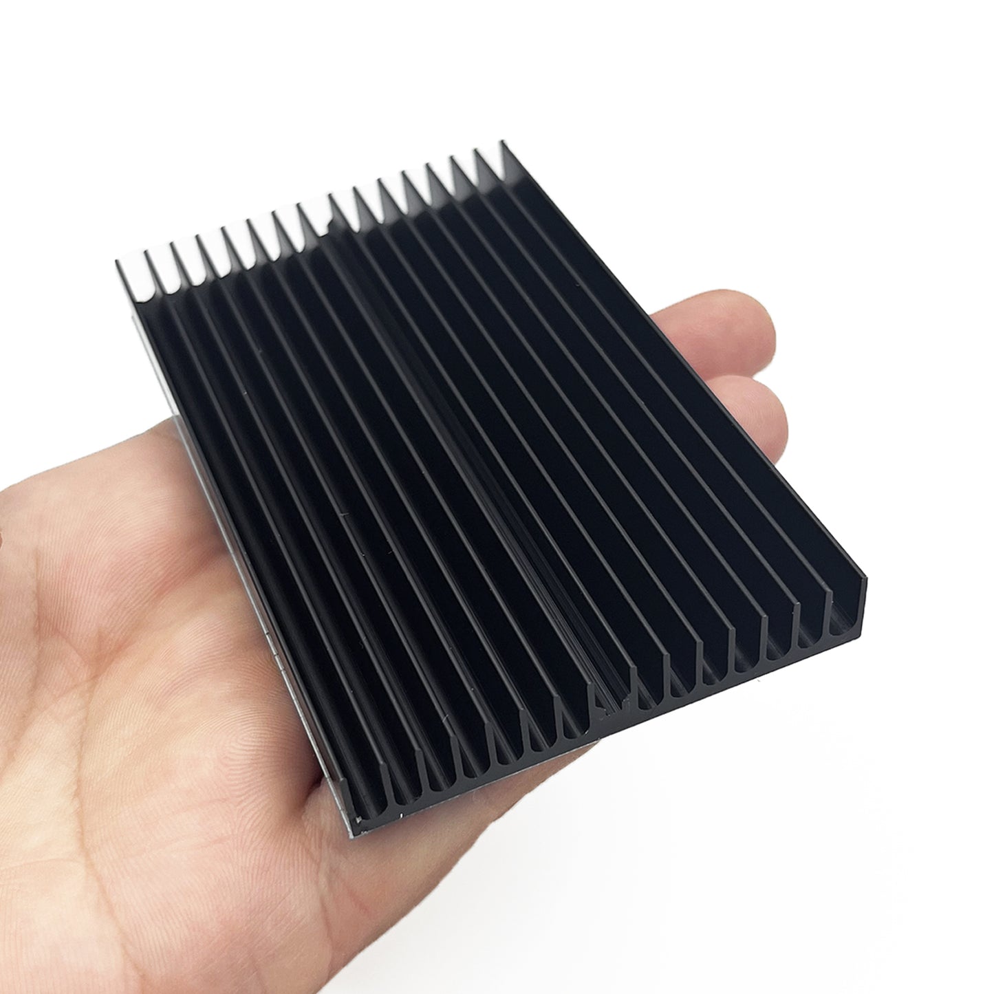 Awxlumv Aluminum Heatsink Kit 100x60x10mm/ 3.94“x2.36“x0.39“ inch + Thermal Conductive Adhesive Tape Cooler Heat Sink for Cooling SSD Smartphones Routers Hard Drives LED Panel (16 Pins)