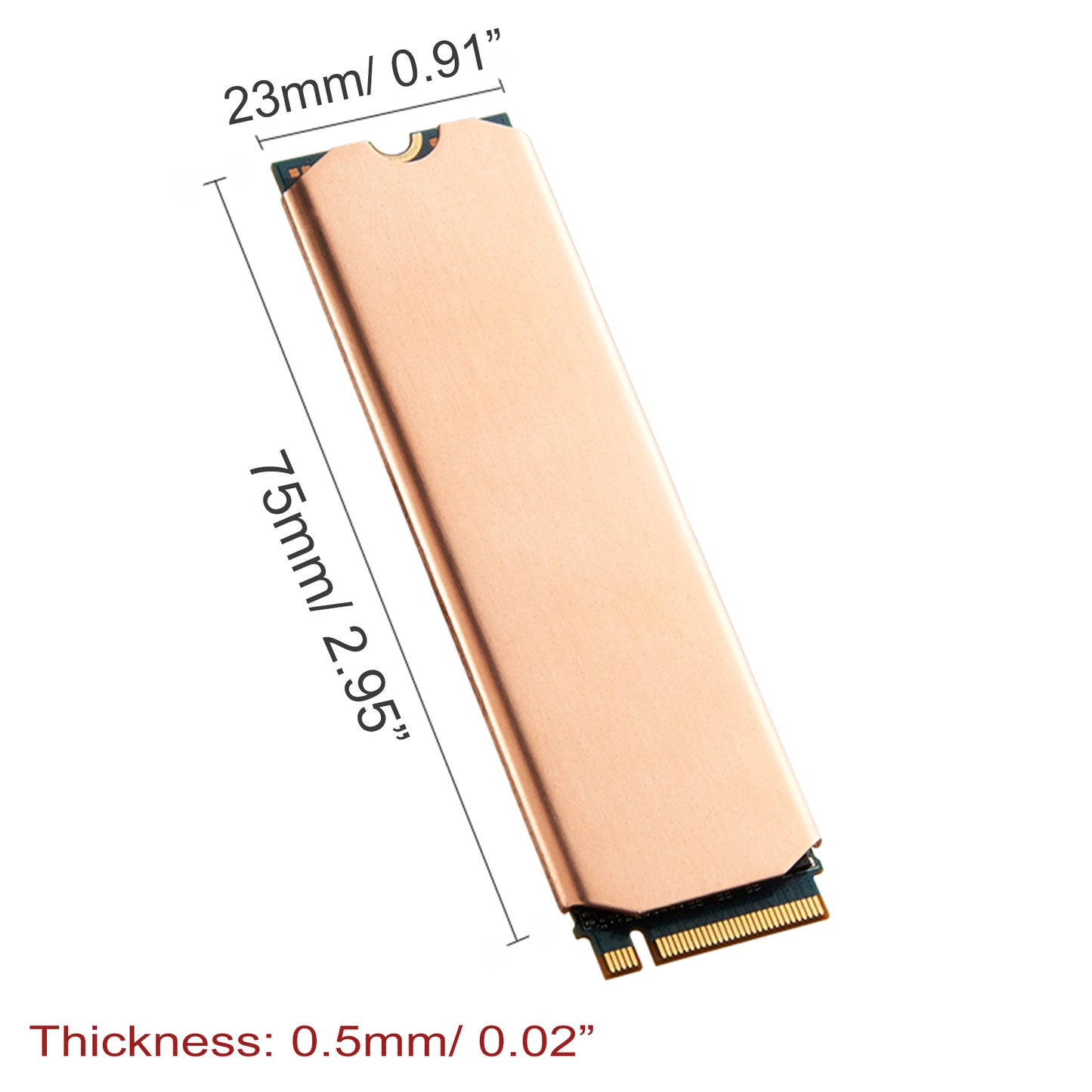 Awxlumv Copper Heatsink for NVMe M.2 with Nano Thermal Pads Mounting Screw for 2280 M2 SSD