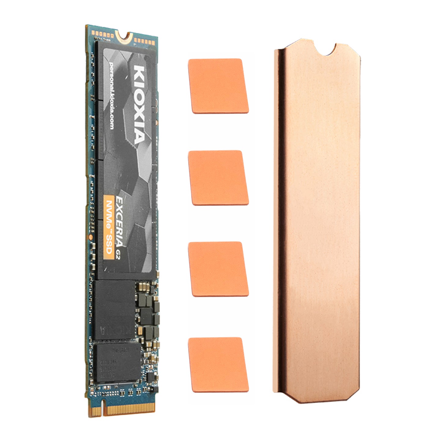 Awxlumv Copper Heatsink for NVMe M.2 with Nano Thermal Pads Mounting Screw for 2280 M2 SSD
