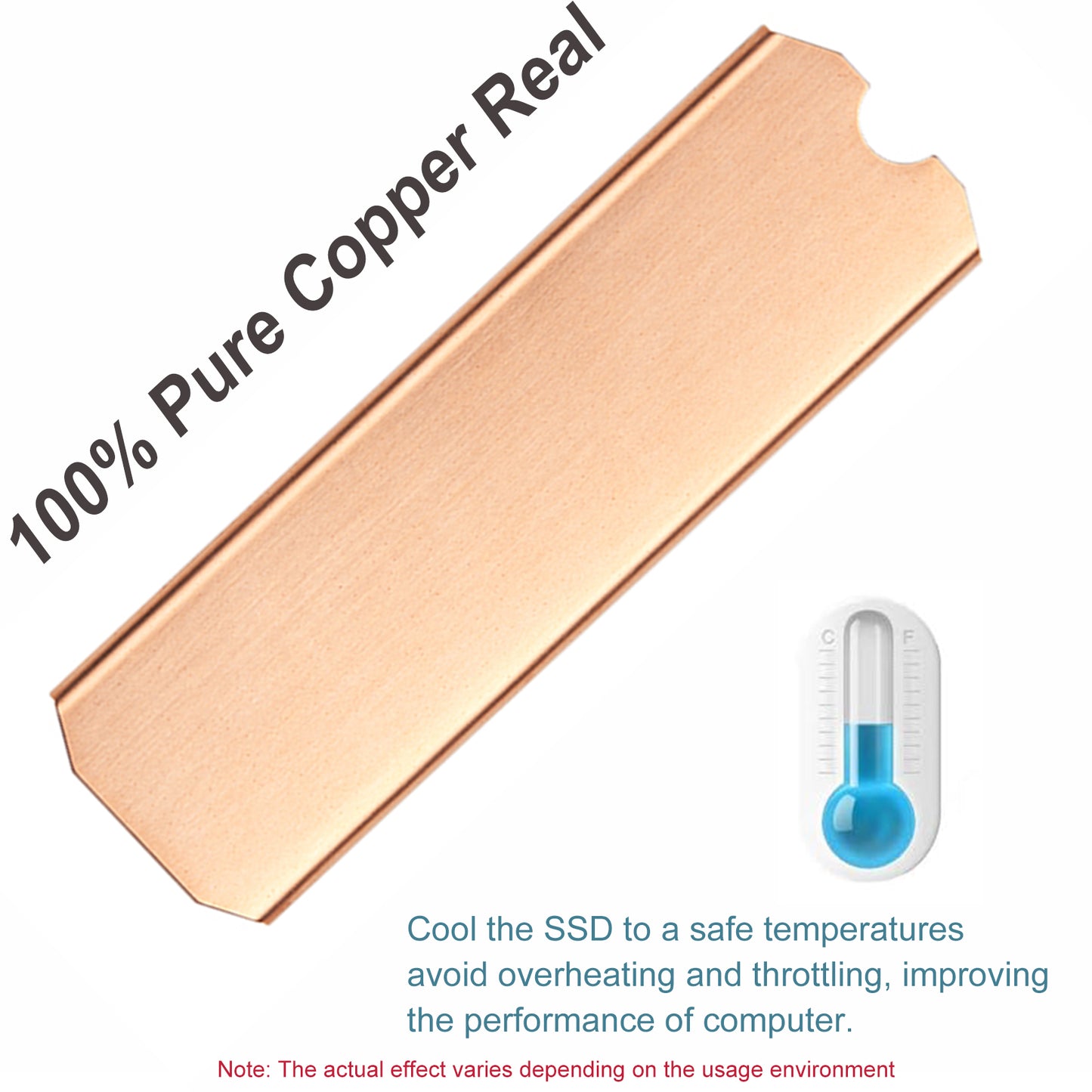 Awxlumv Copper Heatsink for NVMe M.2 with Nano Thermal Pads Mounting Screw for 2280 M2 SSD