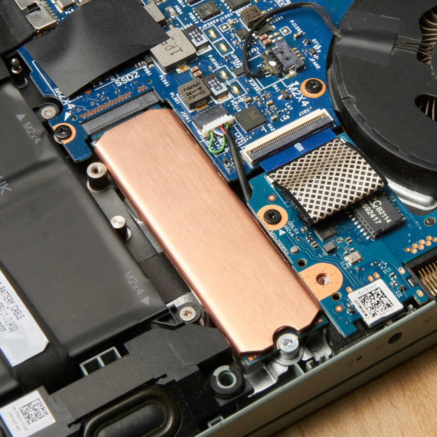 Awxlumv Copper Heatsink for NVMe M.2 with Nano Thermal Pads Mounting Screw for 2280 M2 SSD