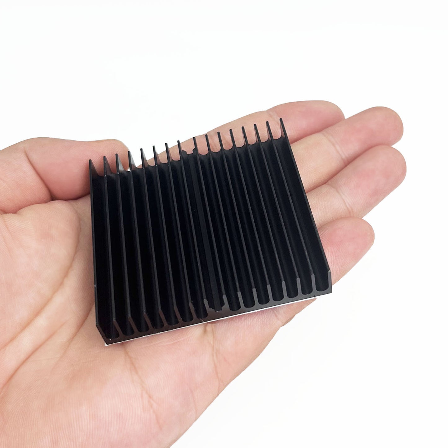 60x60x10mm Heatsink Kit with Thermal Conductive Adhesive Tape, Square Cooler Aluminum Heat Sink Set for for Circuit Board Led Panel Router IC Amplifier Platform Chip Fans and DIY