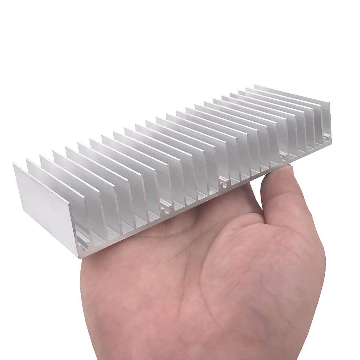 Aluminum Heatsink 60x150x25mm / 2.36x5.91x0.98 Inch Heat Sink Radiator for CPU MOS Tube Circuit Board PCB Heat Sinks Led Cooling Cooler Amplifier Devices with 24 pcs Fins - Sliver