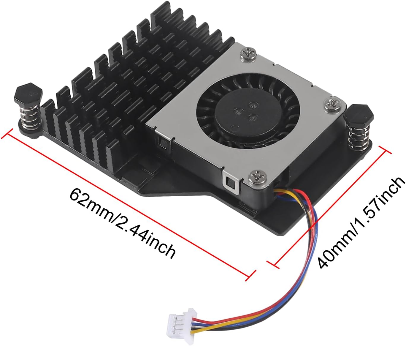 Raspberry Pi 5 Official Active Cooler,Aluminium Heatsink, Variable-Speed Blower (Black)