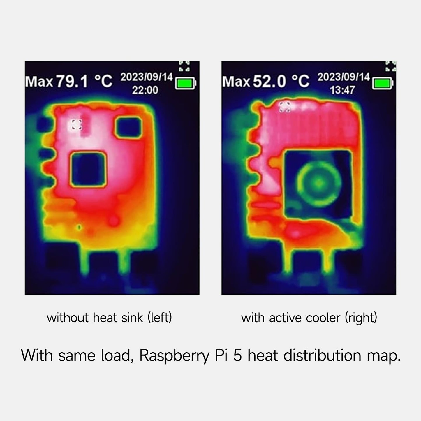 Raspberry Pi 5 Official Active Cooler,Aluminium Heatsink, Variable-Speed Blower