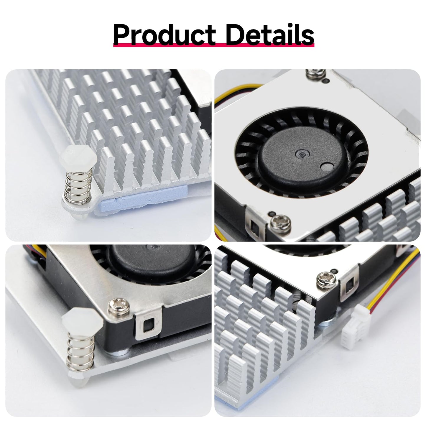 Raspberry Pi 5 Official Active Cooler,Aluminium Heatsink, Variable-Speed Blower