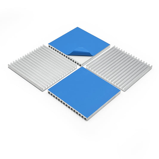 Heatsink Aluminium 50mm x 50mm x 4mm Thermal Conductive Adhesive Tape, Aluminium Thin Heat Sinks for Cooling Chipset Peltier Module