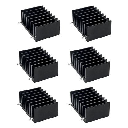 TO-220 Aluminum Heatsink for MOS Tube Triode 25x36x16mm/ 0.98"x1.42"x0.63" TO220 Heat Sink with 2 Support Pin for Cooling MOSFET Transistor Diodes Voltage Regulators, Black