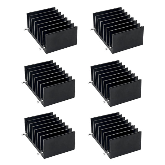 TO-220 Aluminum Heatsink for MOS Tube Triode 25x36x16mm/ 0.98"x1.42"x0.63" TO220 Heat Sink with 2 Support Pin for Cooling MOSFET Transistor Diodes Voltage Regulators, Black
