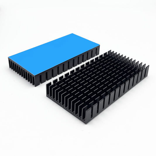 80mm Heatsink 80 x 40 x 11mm Black Aluminum Heat Sink Radiator Cooler with Thermal Conductive Adhesive Tape Cooling Fin for Cooler Electronics CPU Led (80x40x11mm)
