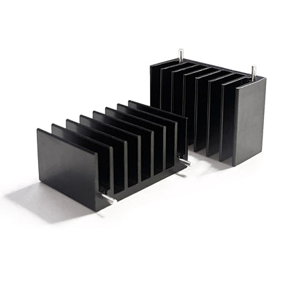 TO-220 Aluminum Heatsink for MOS Tube Triode 25x36x16mm/ 0.98"x1.42"x0.63" TO220 Heat Sink with 2 Support Pin for Cooling MOSFET Transistor Diodes Voltage Regulators, Black