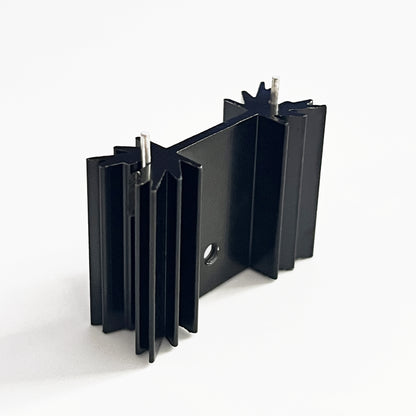 TO-220 Aluminum Heatsink 25x34x12mm / 1.3"x0.99"x0.47" TO220 Heat Sink for Cooling MOSFET SCR Power Voltage Regulator ICS Anodized Black