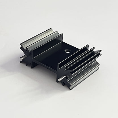 TO-220 Aluminum Heatsink 25x34x12mm / 1.3"x0.99"x0.47" TO220 Heat Sink for Cooling MOSFET SCR Power Voltage Regulator ICS Anodized Black