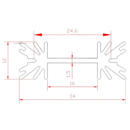 TO-220 Aluminum Heatsink 25x34x12mm / 1.3"x0.99"x0.47" TO220 Heat Sink for Cooling MOSFET SCR Power Voltage Regulator ICS Anodized Black