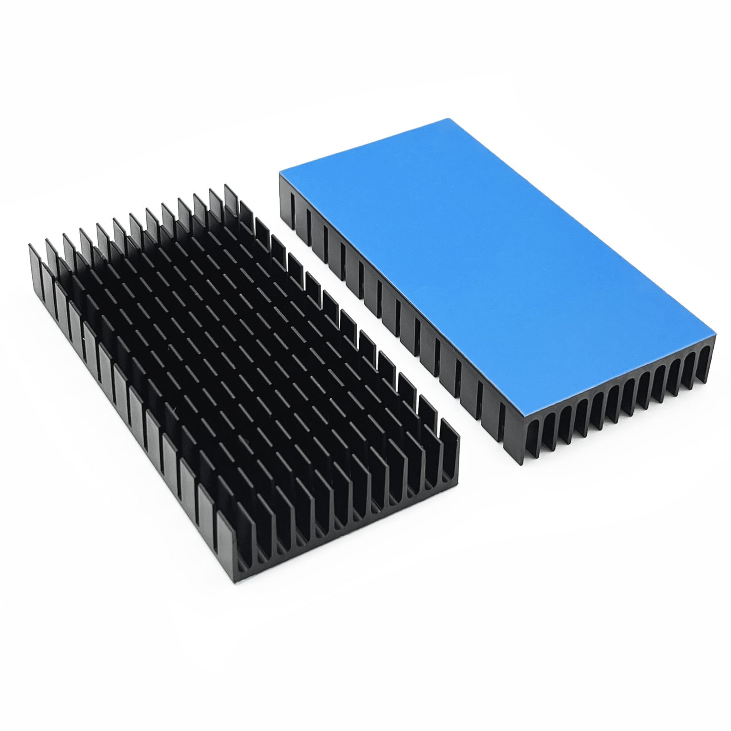 Aluminum Heatsink 80x40x11mm Black Heat Sink Radiator Cooler with Thermal Conductive Adhesive Tape Cooling Fin for Cooler Electronics CPU Led (80x40x11mm)