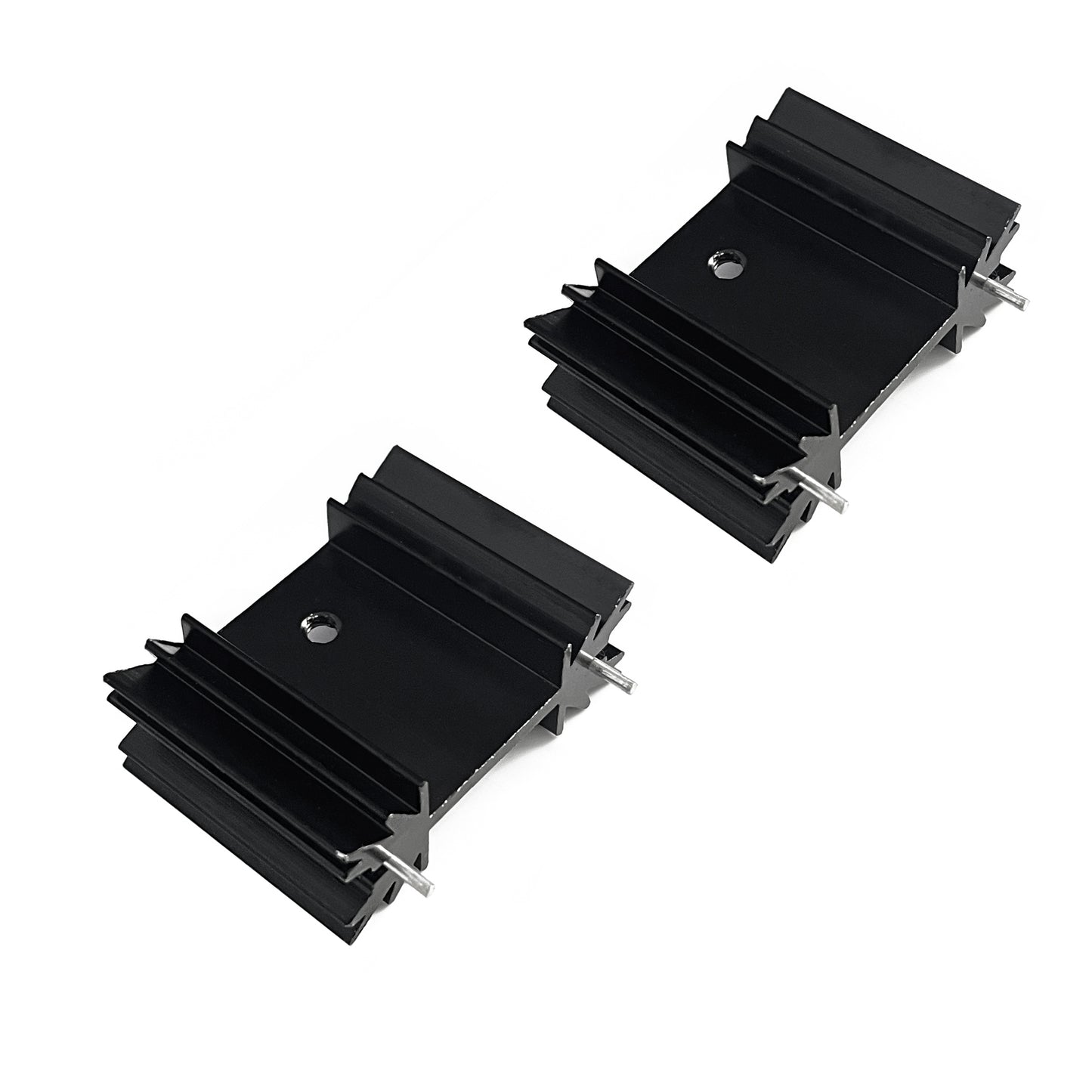 TO-220 Aluminum Heatsink 25x34x12mm / 1.3"x0.99"x0.47" TO220 Heat Sink for Cooling MOSFET SCR Power Voltage Regulator ICS Anodized Black