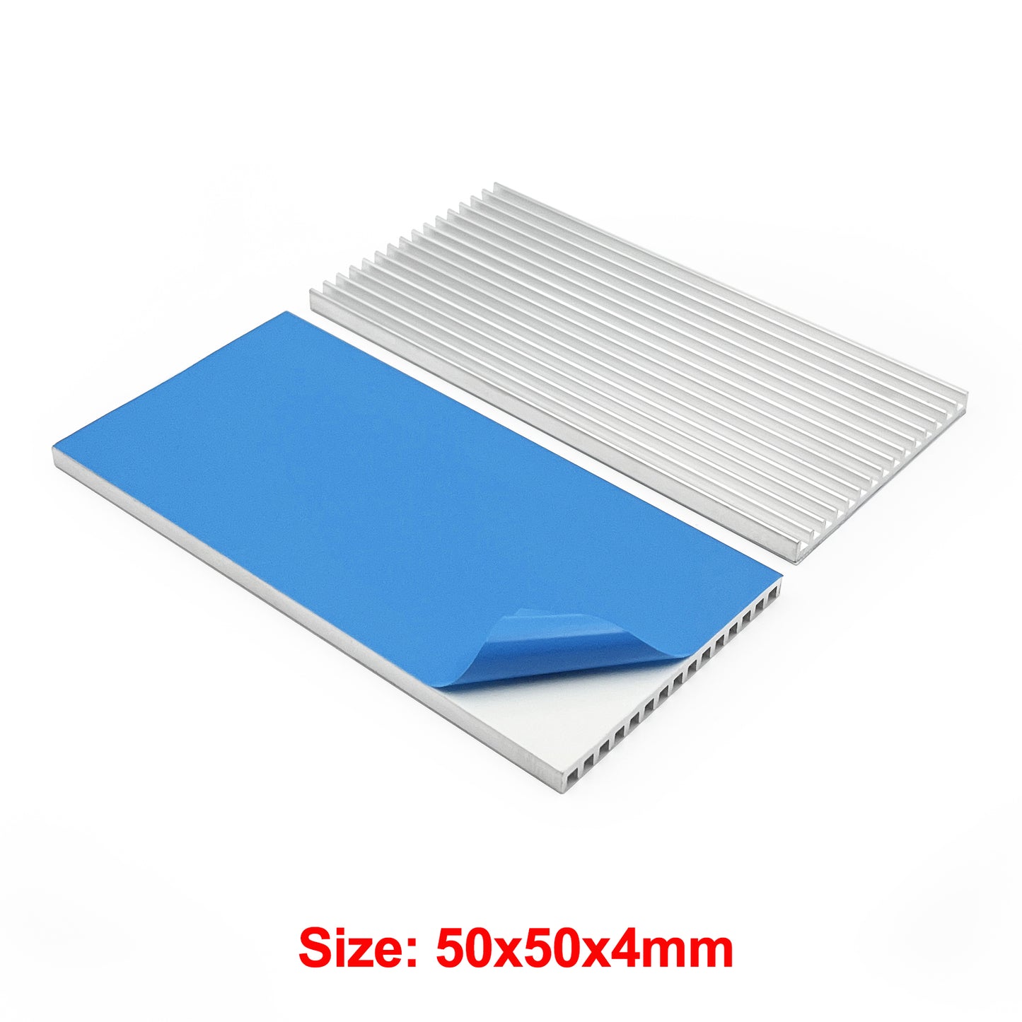 Aluminium Heatsink 100x50x4mm Thermal Conductive Adhesive Tape Thin Heat Sinks for Cooling Chipset Peltier Module