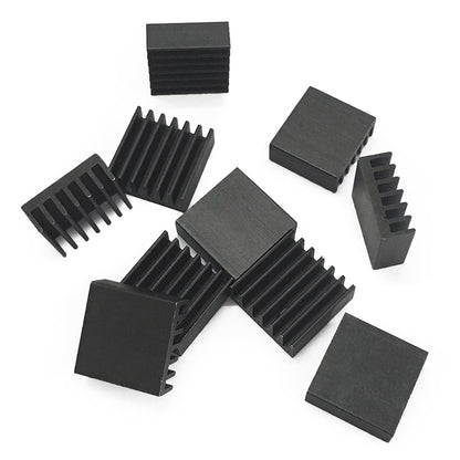 14mm Aluminum Heatsink Kit 14x14x6mm Small Mini Cooler Fins Heat Sink for Cooling VRM IC Chips VRAM VGA RAM MOSFET (14mmx14mmx6mm)