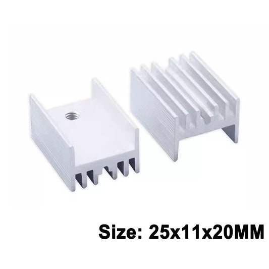 TO-220 Heat Sink 20*15*11mm Triode Aluminum Heatsink With Pin for Voltage Regulator, MOSFET Transistor (20mm/ 25mm/ 30mm x15mmx11mm)
