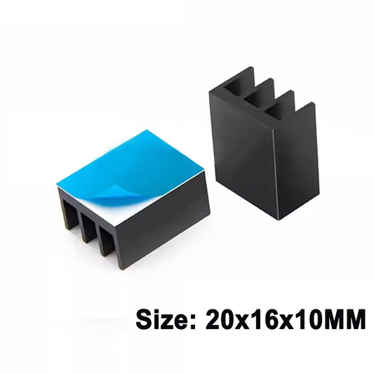 Electronic triode chip heat sink 20×16×10mm adhesive backed aluminum profile heat sink aluminum block