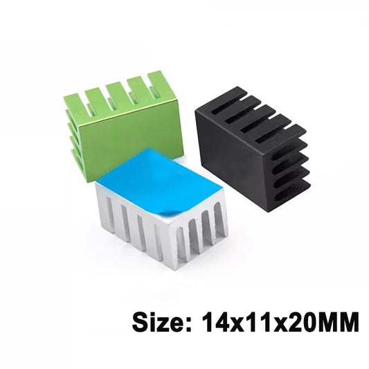 MOS chip motherboard heatsink 20*14*11mm black broken groove with adhesive backing aluminum profile heatsink
