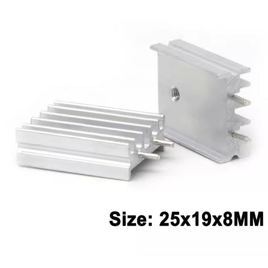 T0-220 Heat Sink 25×19×8mm Triode Heat Sink IC Heat Conductor