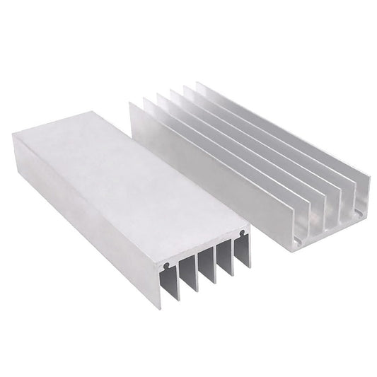 Aluminum Heat Sink 120x40x20mm / 4.72x1.57x0.79 inch Cooling Fin Comb Power Radiator Slotted Dissipation Cooler for Electronic Chips CPU Power Amplifier IC Module