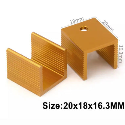 U-type Heat Sink 20 X 18 X 16.3 MM Aluminum Heat Sink TO-220 Triode Heat Sink Customizable