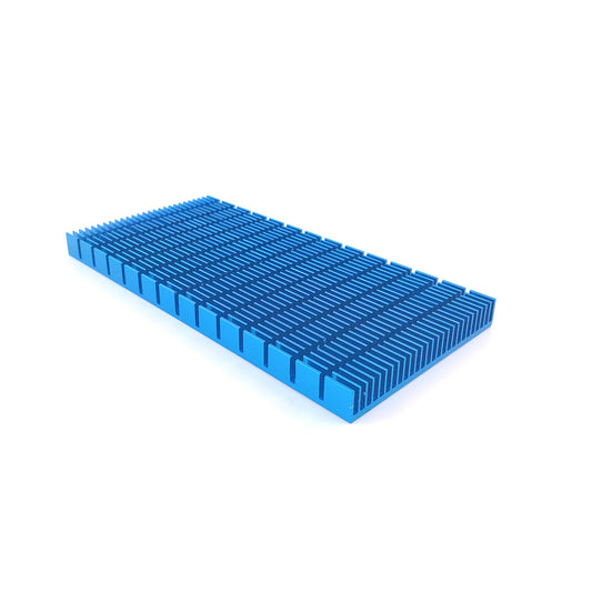 Aluminum Heat Sink 150x74x10mm/ 5.9 x 2.91 x 0.39 inch Blue Heatsinks Module Cooler Fin Heat Board Cooling for Amplifier Transistor Semiconductor Devices Blue Tone